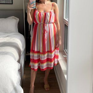 ENDLESS ROSE Striped Midi Dress